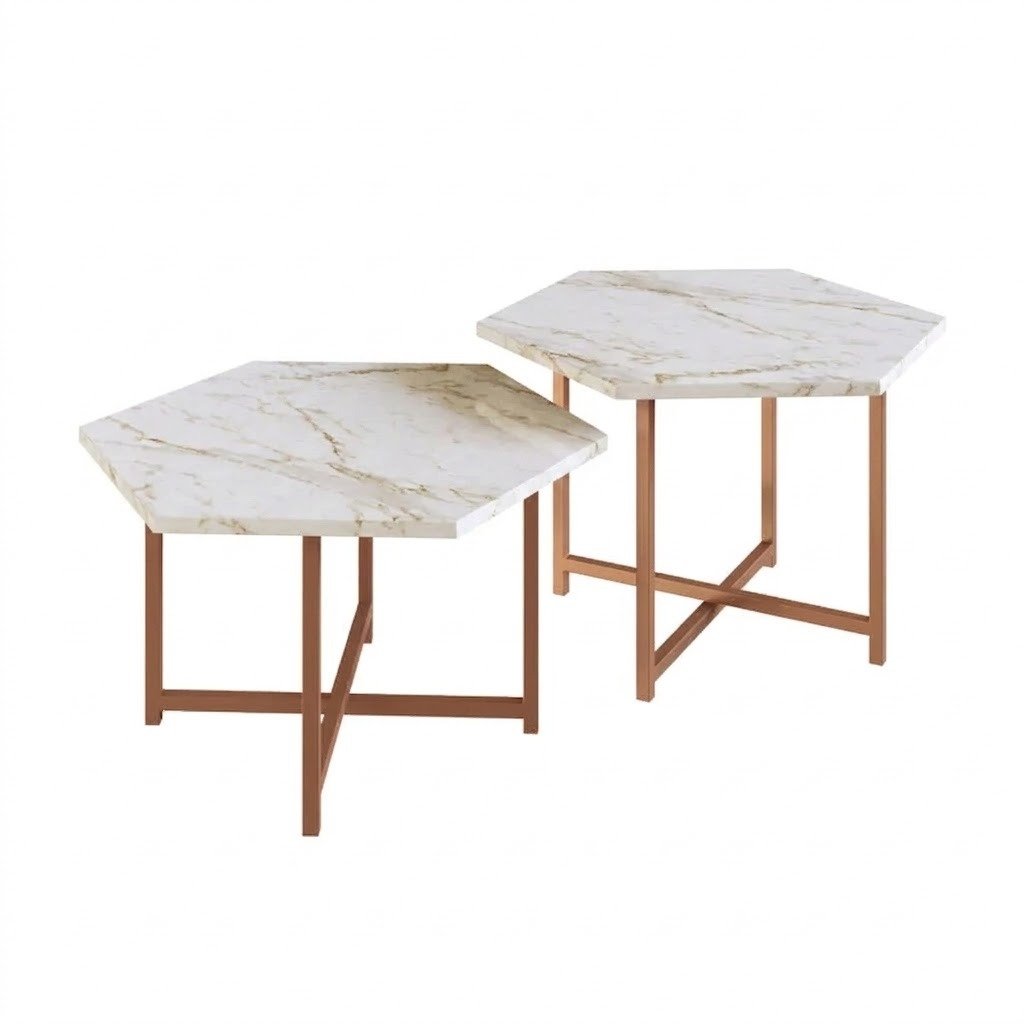 Mesa de Centro Idea (Mármol/Dorado)