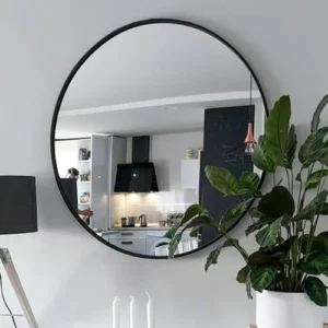 Espejo Redondo 60 cm - Negro