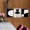 Kit 3 Cuadros - Abstracto Negro - 30 × 40 - Imagen 5