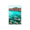 Cuadro Decorativo Paisaje Agua 50x70 Marco Blanco