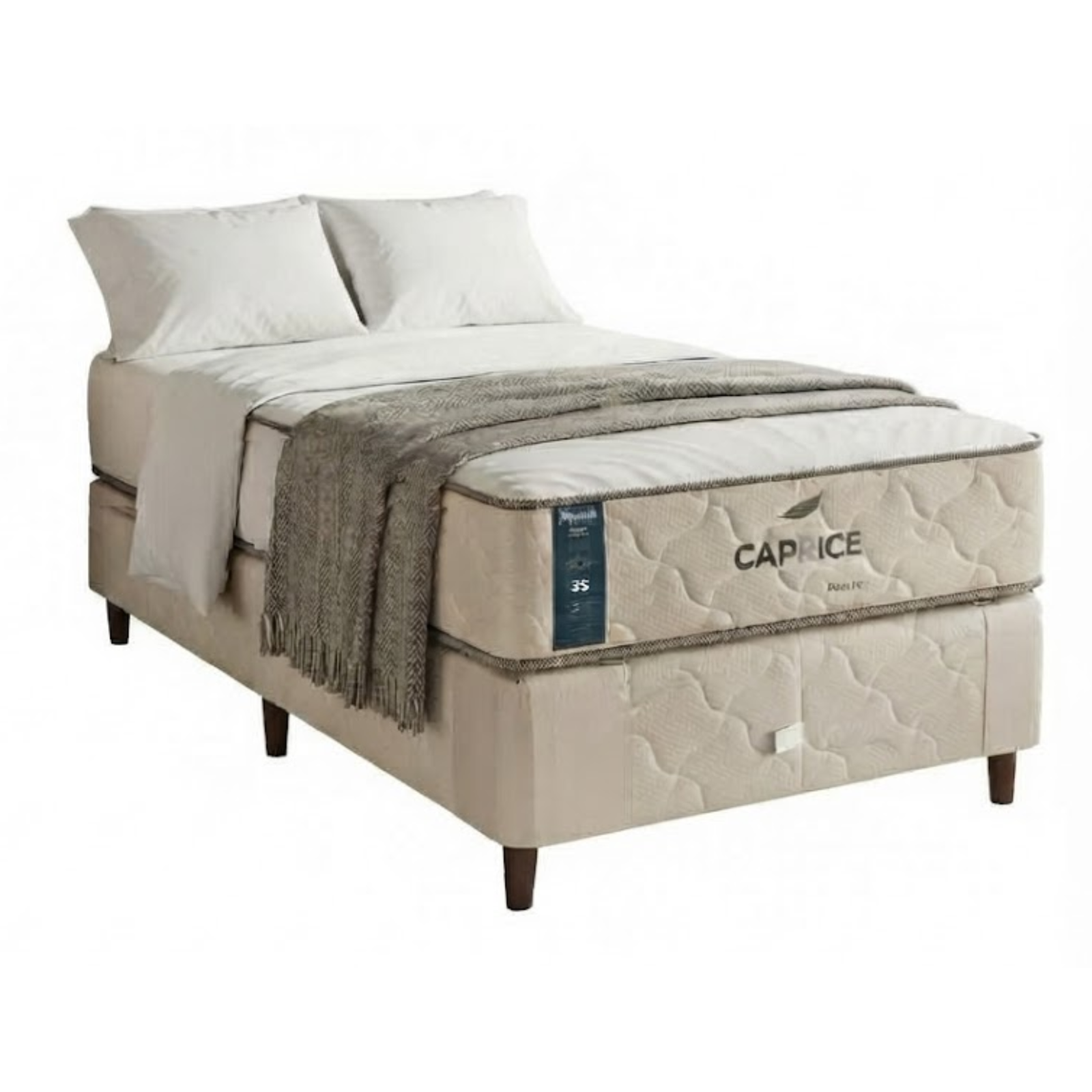 Conjunto Sommier Caprice Espuma Alta Densidad - 1 Plaza