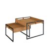 Mesa de Centro Columbia Alta (Marrón Claro/Hierro negro)