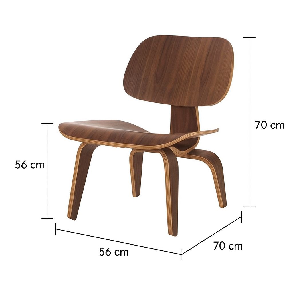 Butaca – Poltrona Eames de Nogal LCW - Imagen 6
