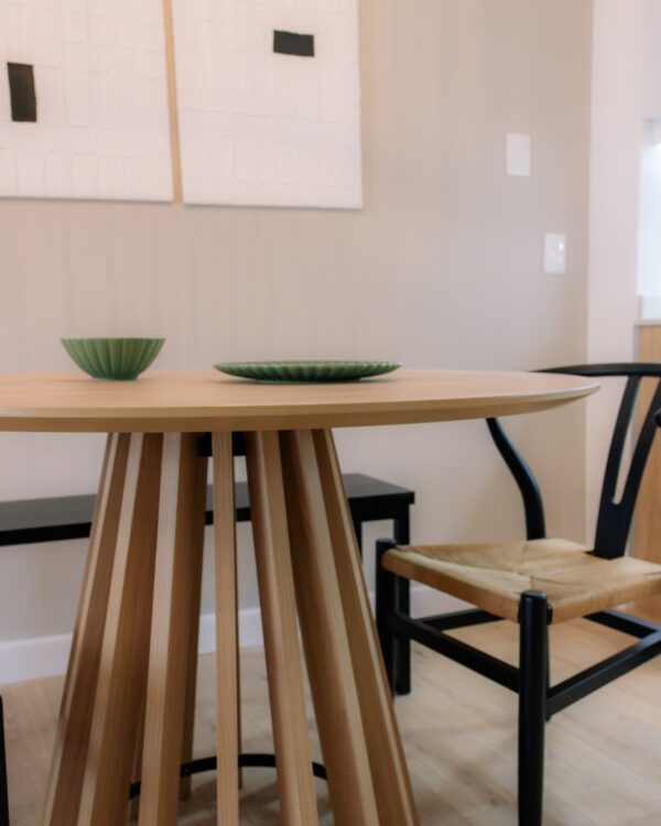 Mesa de Comedor Pipa Redonda 110cm - Crudo - Imagen 3