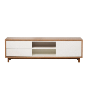Rack Zúrich 160cm - Blanco/ Marrón