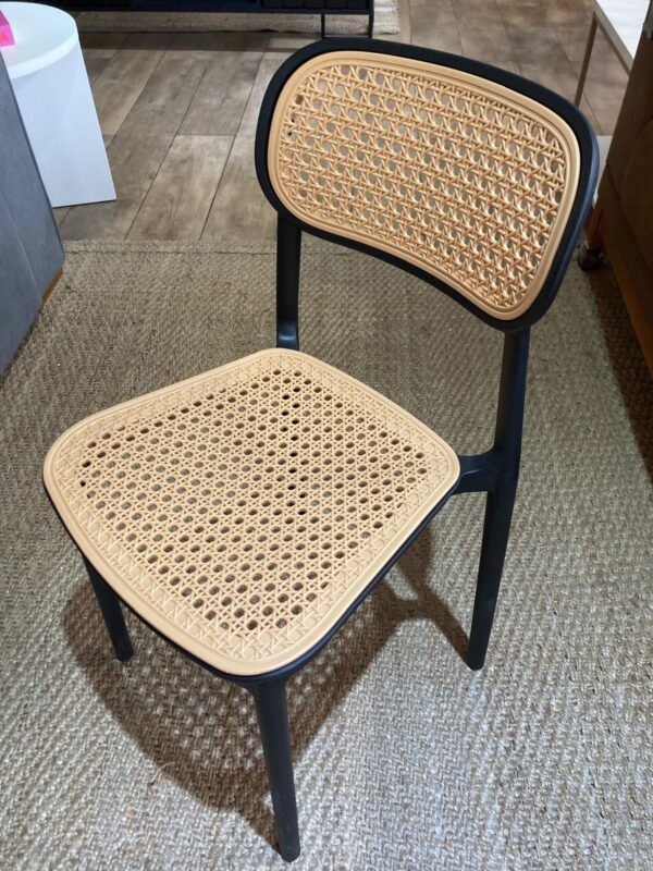 Silla Esterilla Polipropileno - Negra/Beige - Imagen 2