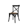 Silla de Comedor - Madera Negro Cruceta