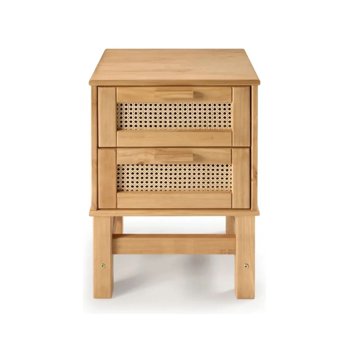 Mesa de Luz Madera de Pino y Rattán Natural - Linea Yakarta