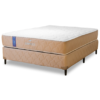 Conjunto Sommier Caprice Espuma Alta Densidad - 1 Plaza y Media - Beige
