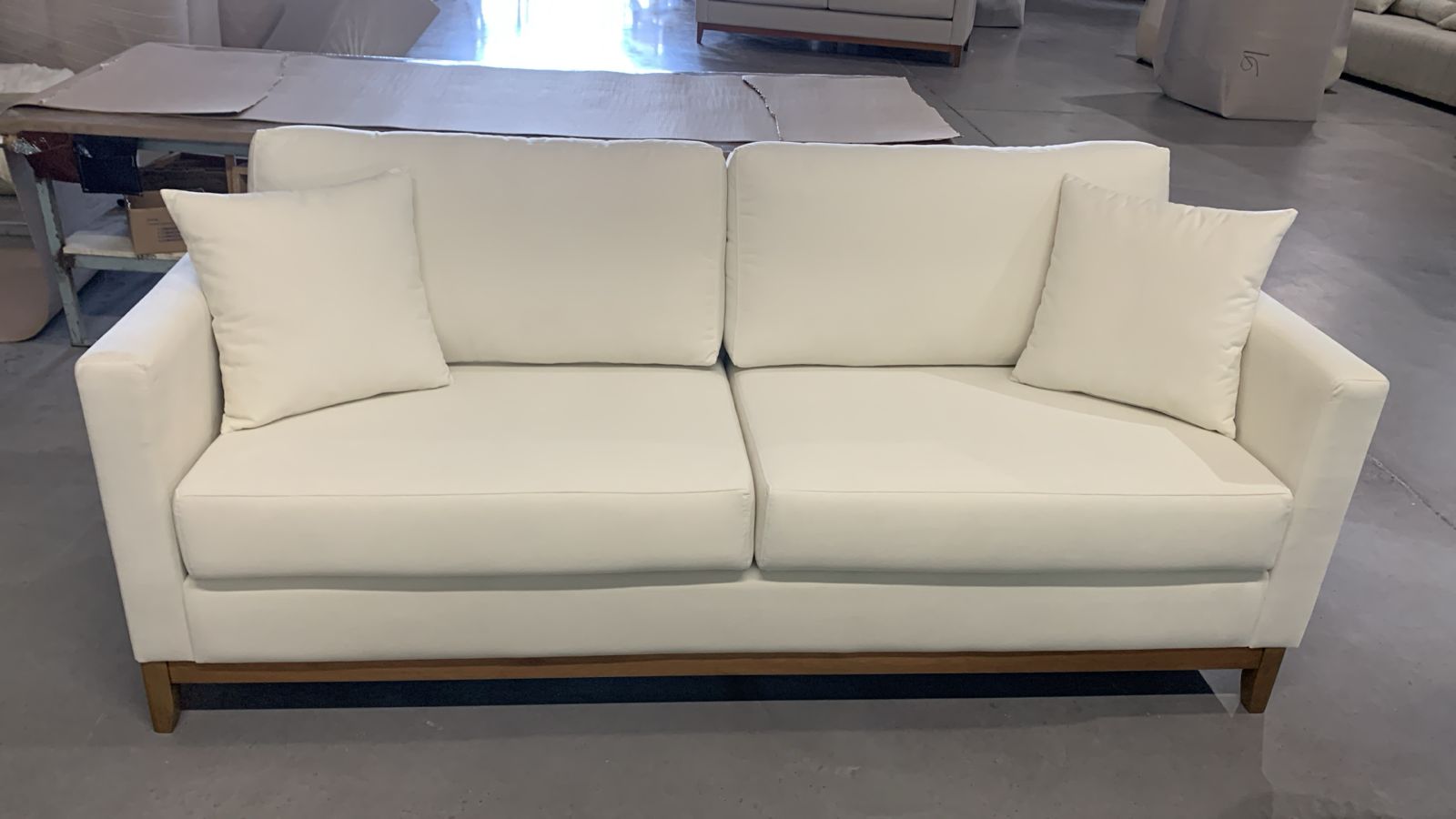 Sofá Felini 3 cuerpos (200cm) - Crudo Aqua Block - Imagen 5