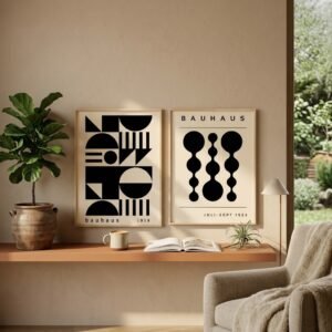 Kit 2 Cuadros - Bauhaus Negro - 40 x 60