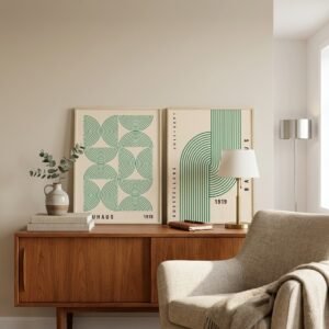 Kit 2 Cuadros - Bauhaus Verde - 30 x 40