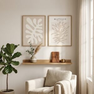Kit 2 Cuadros - Matisse Beige/Blanco - 30 x 40