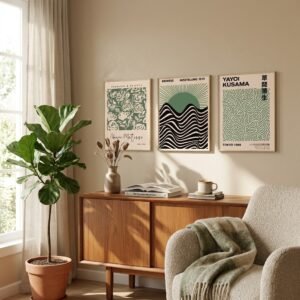 Kit 3 Cuadros - Artistas Verde - 40 x 60