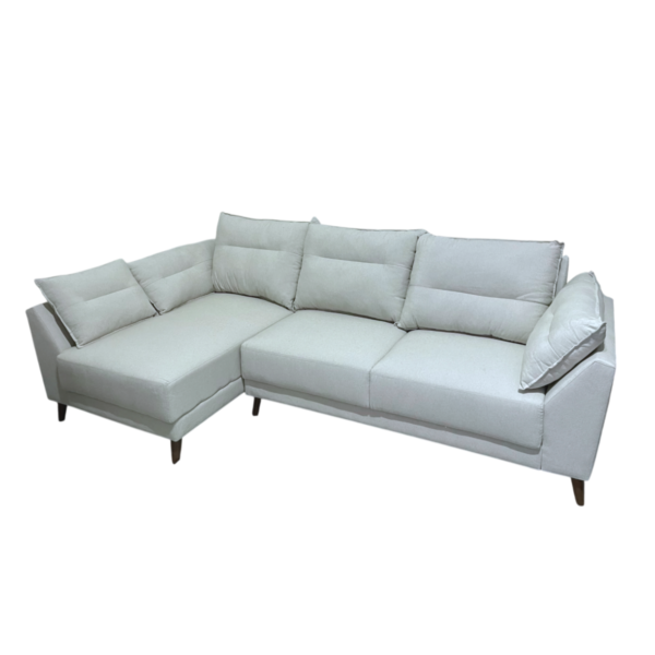 Sofa Rumania esquinero con chaise 3 cuerpos gris