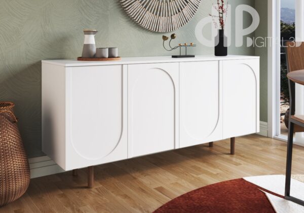 Aparador Buffet Arco blanco 160cm - Imagen 2