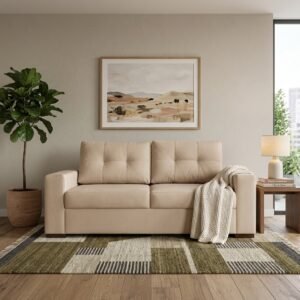 Sofá Mónaco 2 Cuerpos - Beige (165 cm)