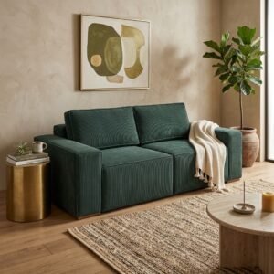 Sofá Retráctil España 3 Cuerpos (210cm) EASY CLEAN - Verde