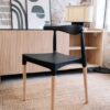 Juego de Comedor Mesa Louvre Redonda Negra 90cm + Sillas Negras Elbow - Imagen 2