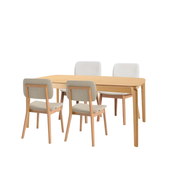 Juego de Comedor Mesa Rectangular 160cm con 4 Sillas Classic