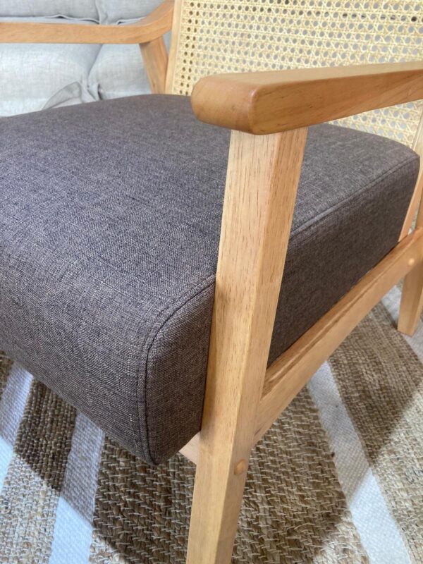 Butaca Poltrona Victoria - Madera de Gomero - Marrón - Imagen 4