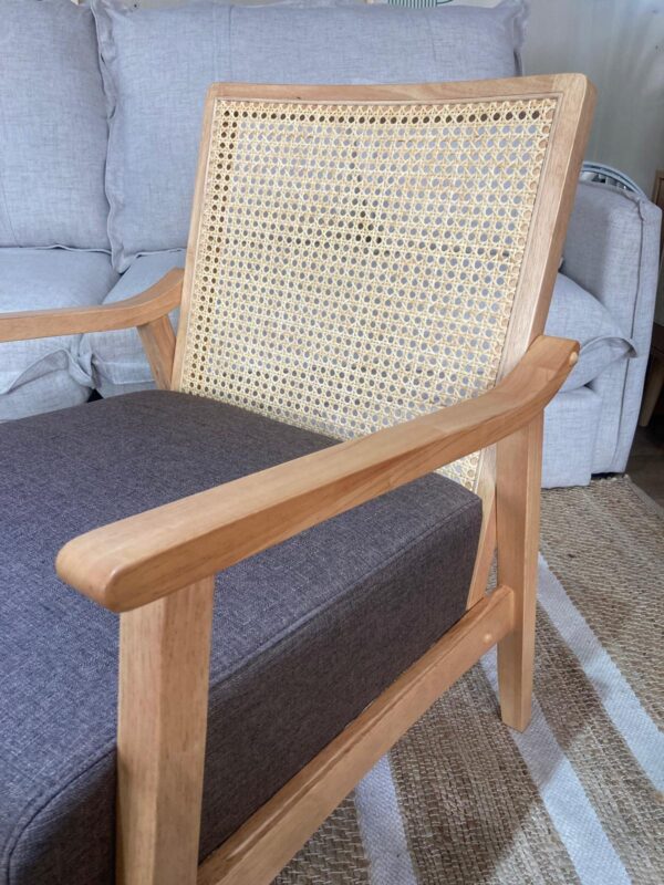 Butaca Poltrona Victoria - Madera de Gomero - Marrón - Imagen 7