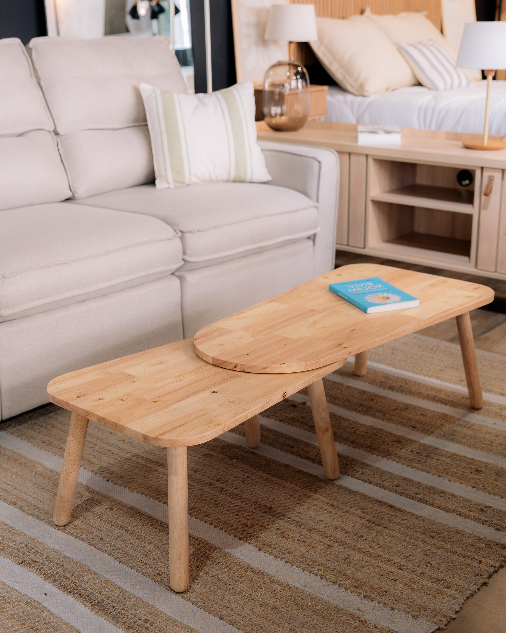 Mesa de Centro Montevideo - Madera de Caucho - Imagen 2