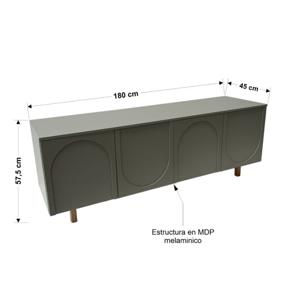Rack Arco 180 cm – Verde - Imagen 6