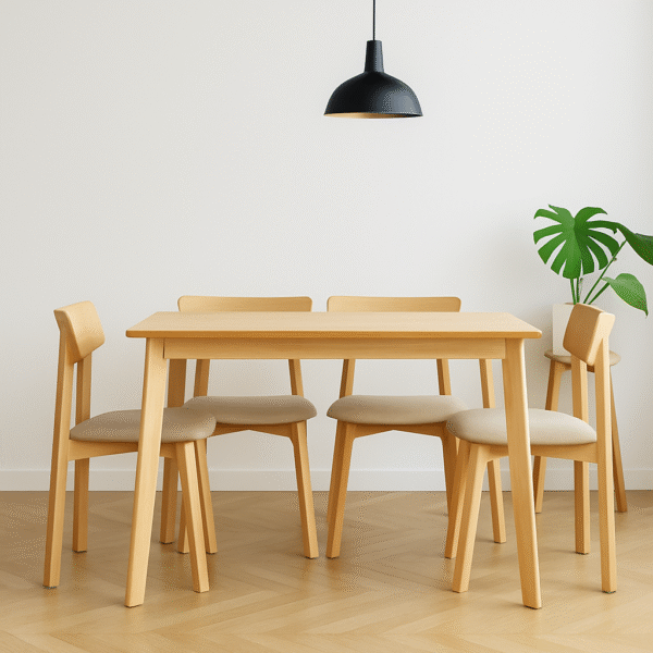 Juego de Comedor Marruecos Mesa Rectangular 110cm + 4 Sillas - Imagen 2