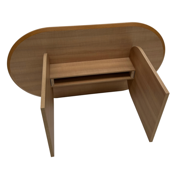 Mesa de Comedor Ovalada Arco 160 x 90 - Marrón Claro - Imagen 12