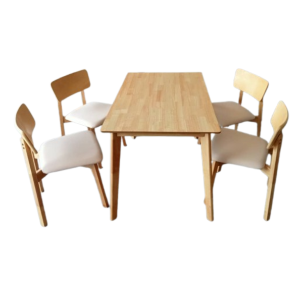 Juego de Comedor Marruecos Mesa Rectangular 110cm + 4 Sillas