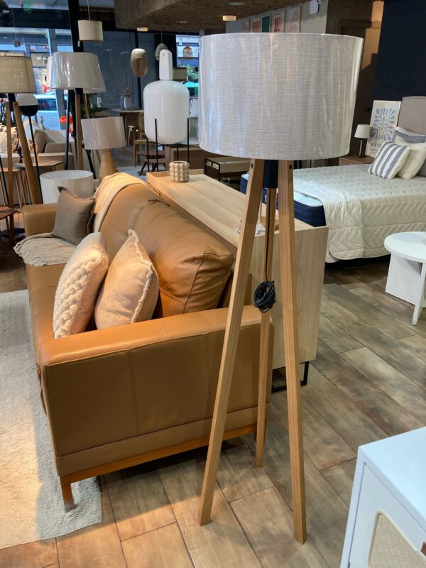 Lámpara de Pie Apollo con Pantalla Lino Beige - Imagen 4