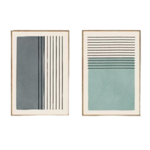 KIT 2 - Abstracto Celeste/Gris - 30 x 40