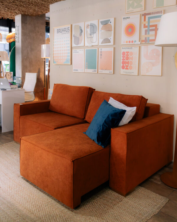 Sofá Retráctil España 3 Cuerpos (210cm) EASY CLEAN – Terracota - Imagen 4