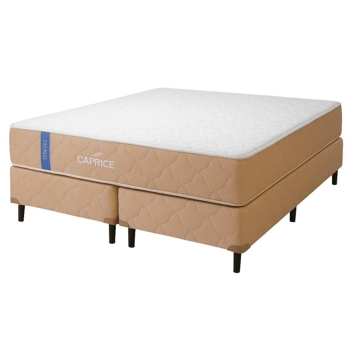 Conjunto Sommier Caprice Espuma Alta Densidad – King – Beige