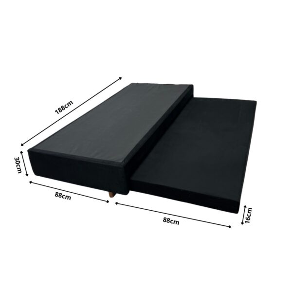 Box Cama Marinera 1 Plaza - Negro - Imagen 4
