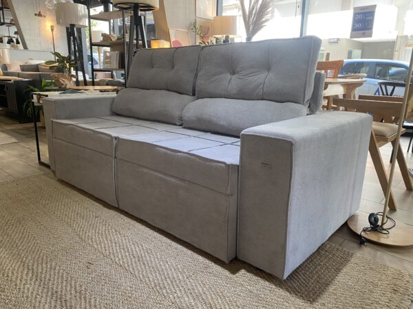 Sofá Reclinable Larus 3 Cuerpos 205 cm – Gris - Imagen 2