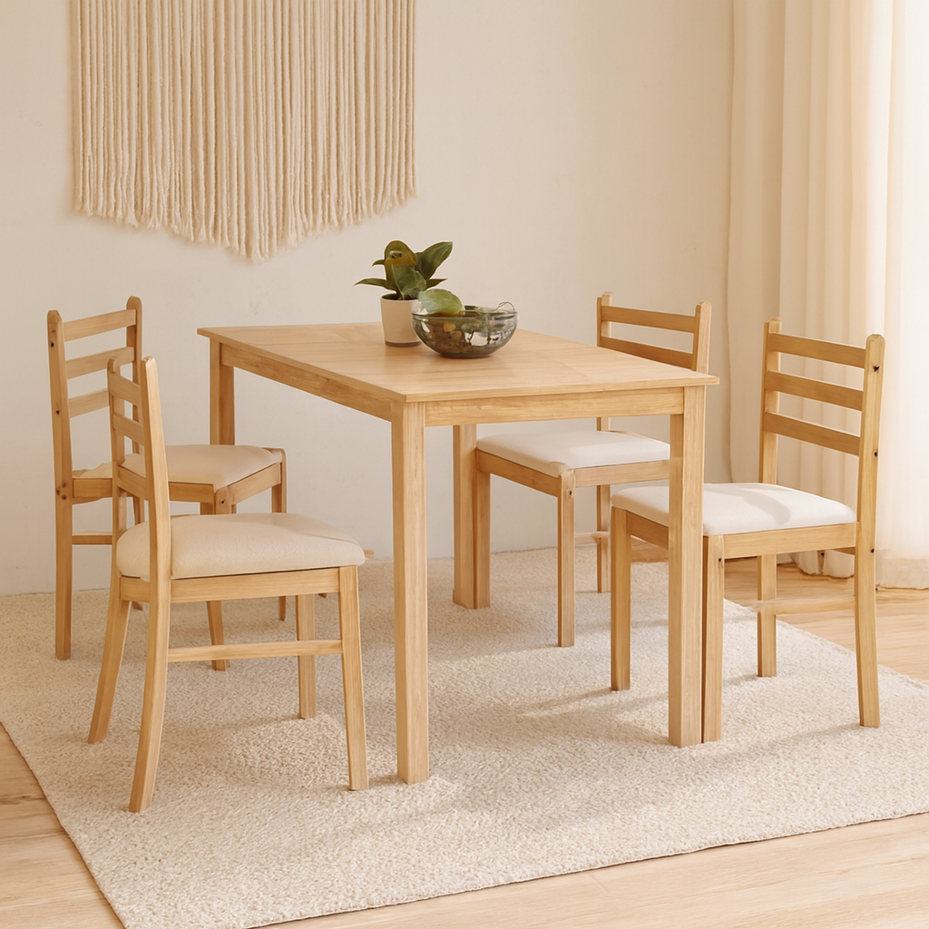 Juego de Comedor Saint Mesa Rectangular 110cm + 4 Sillas - Imagen 2