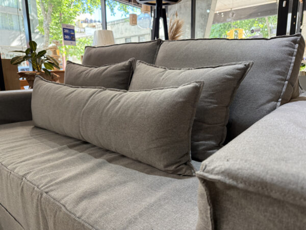 Sofá Granada 2 Cuerpos Funda Desmontable 165cm - Gris Lino - Imagen 6