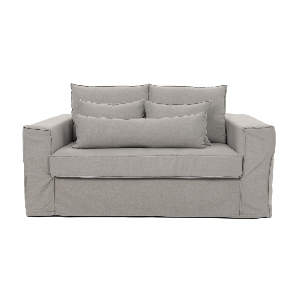 Sofá Granada 2 Cuerpos Funda Desmontable 165cm - Gris Lino