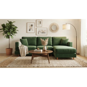 Sofa con Chaise Izq/Der. Dublin 4 Cuerpos (240 cm) EASY CLEAN – Verde