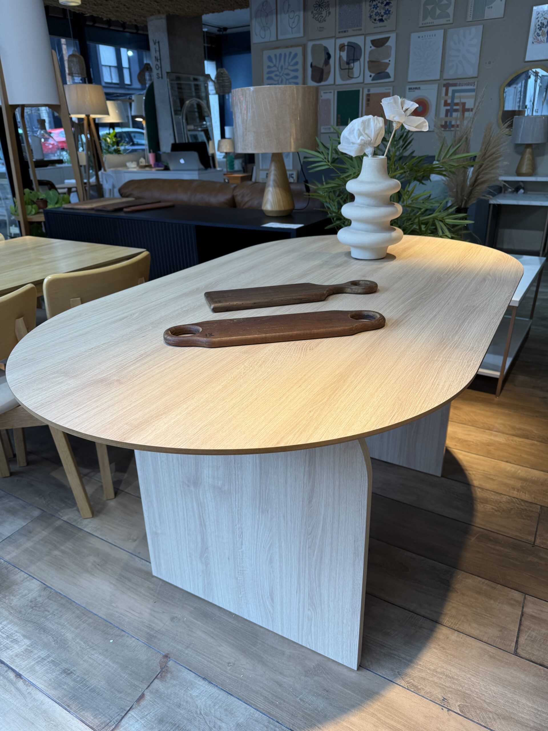 Mesa de Comedor Ovalada 180 x 90 Arco – Crudo - Imagen 4