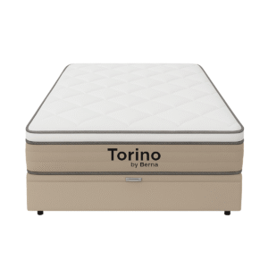 PREVENTA - Colchón Torino Espuma/Pillow Top + Box Baúl – 2 Plaza