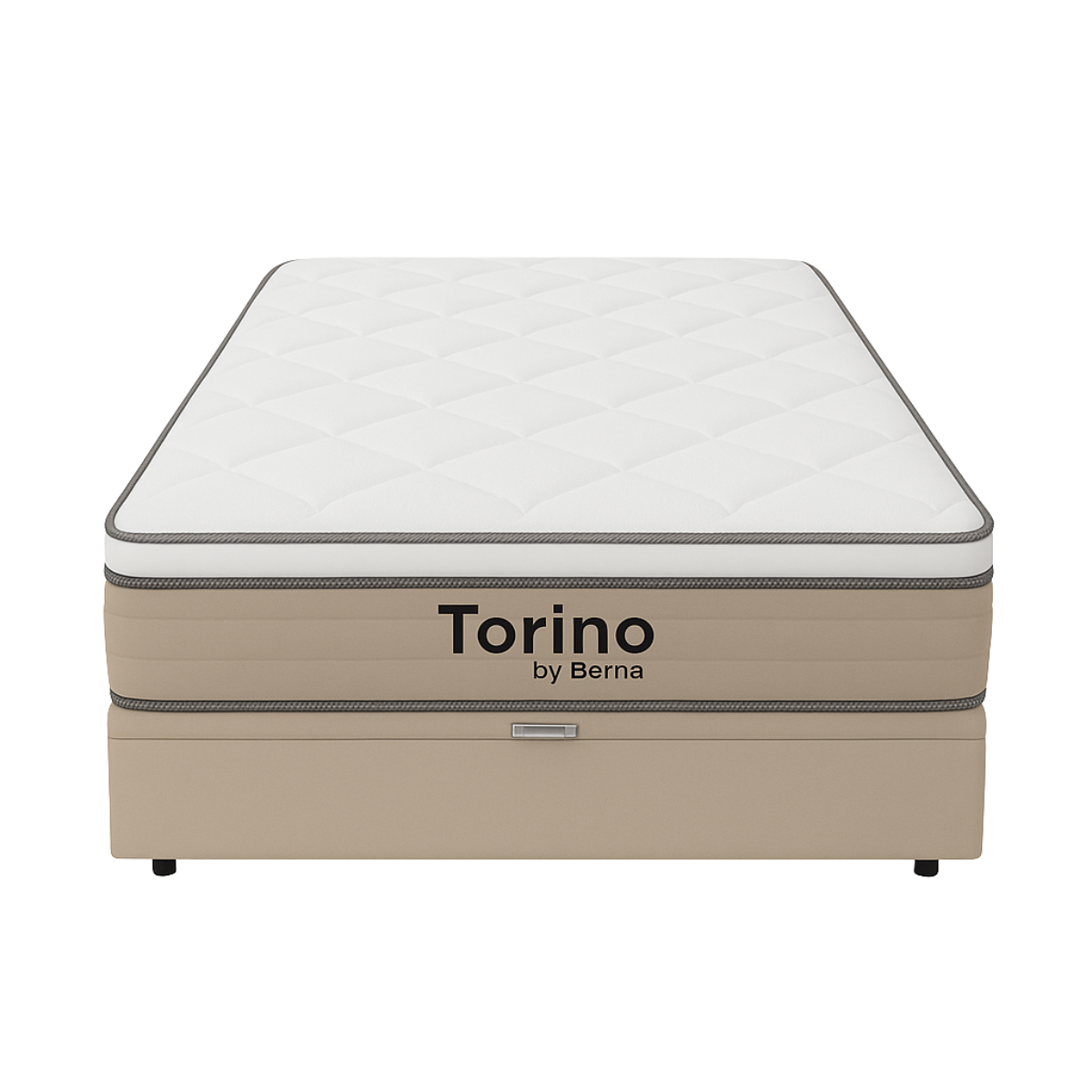 PREVENTA - Colchón Torino Espuma/Pillow Top + Box Baúl – 2 Plaza