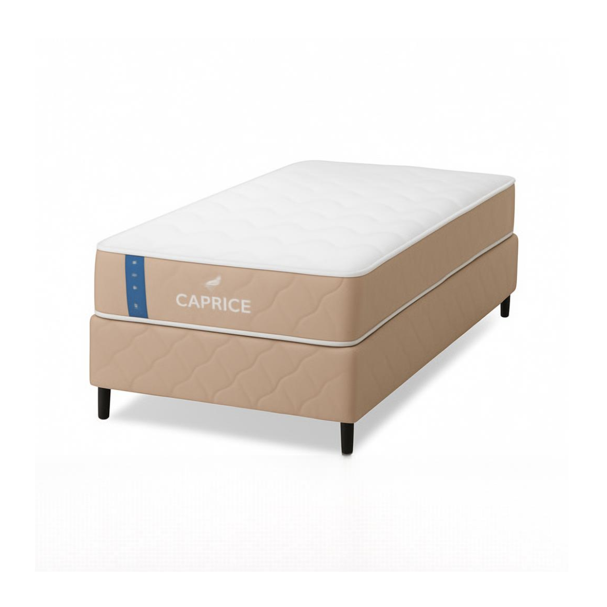 Sommier Caprice Espuma Alta Densidad – 1 Plaza Beige
