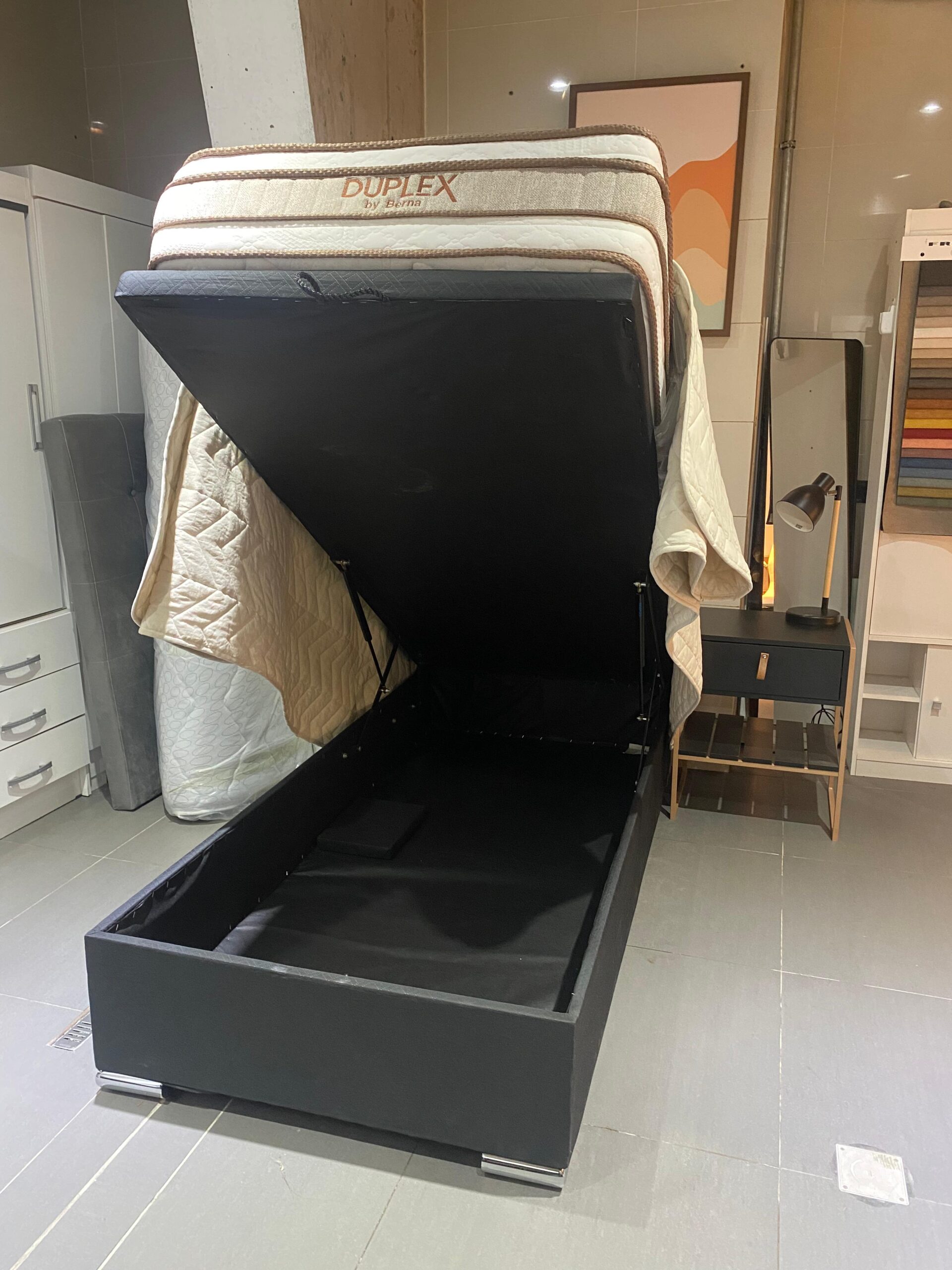 Colchón Duplex Espuma + Box Baúl Negro - 1 Plaza - Imagen 4