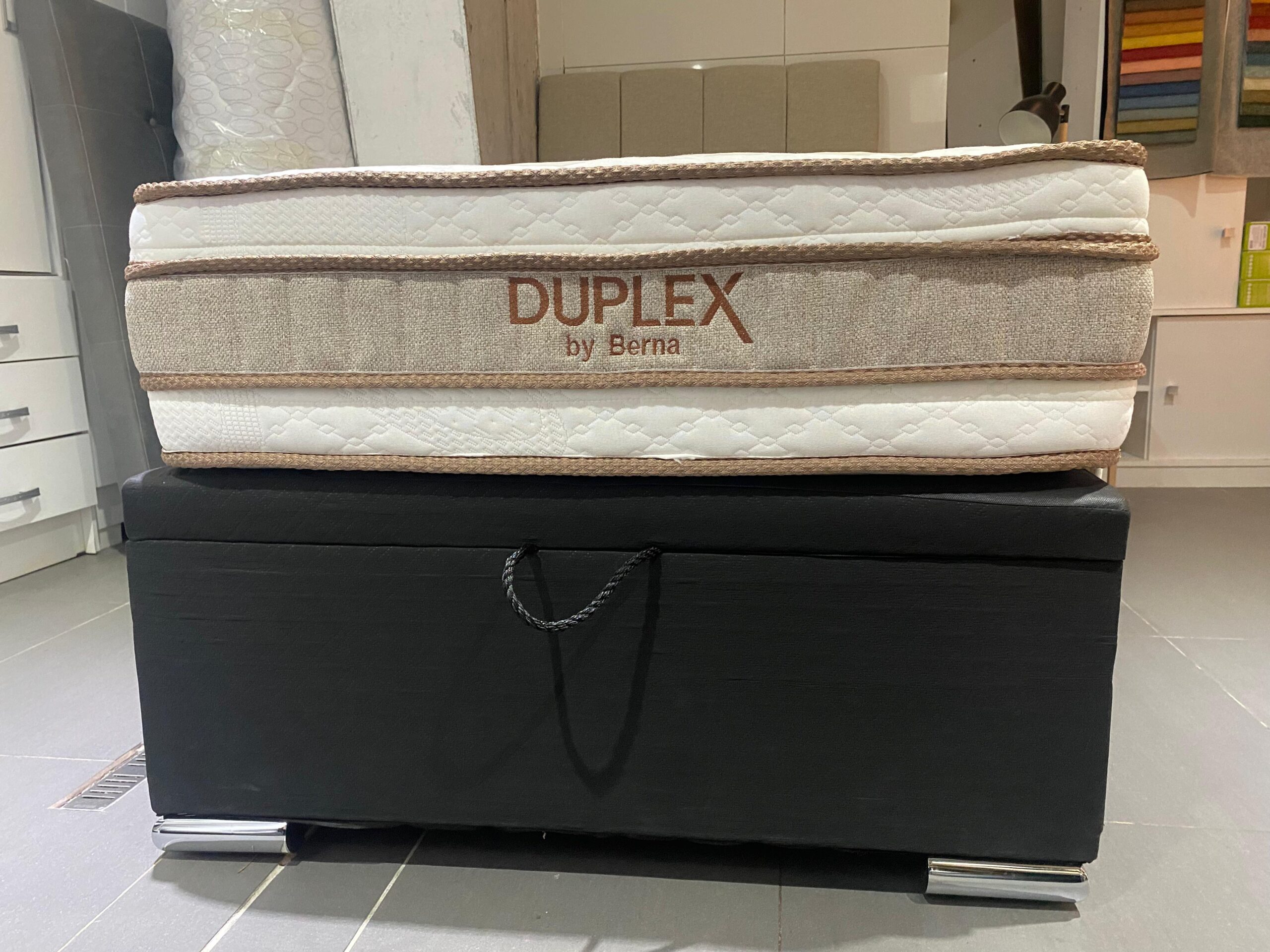 Colchón Duplex Espuma + Box Baúl Negro - 1 Plaza - Imagen 5