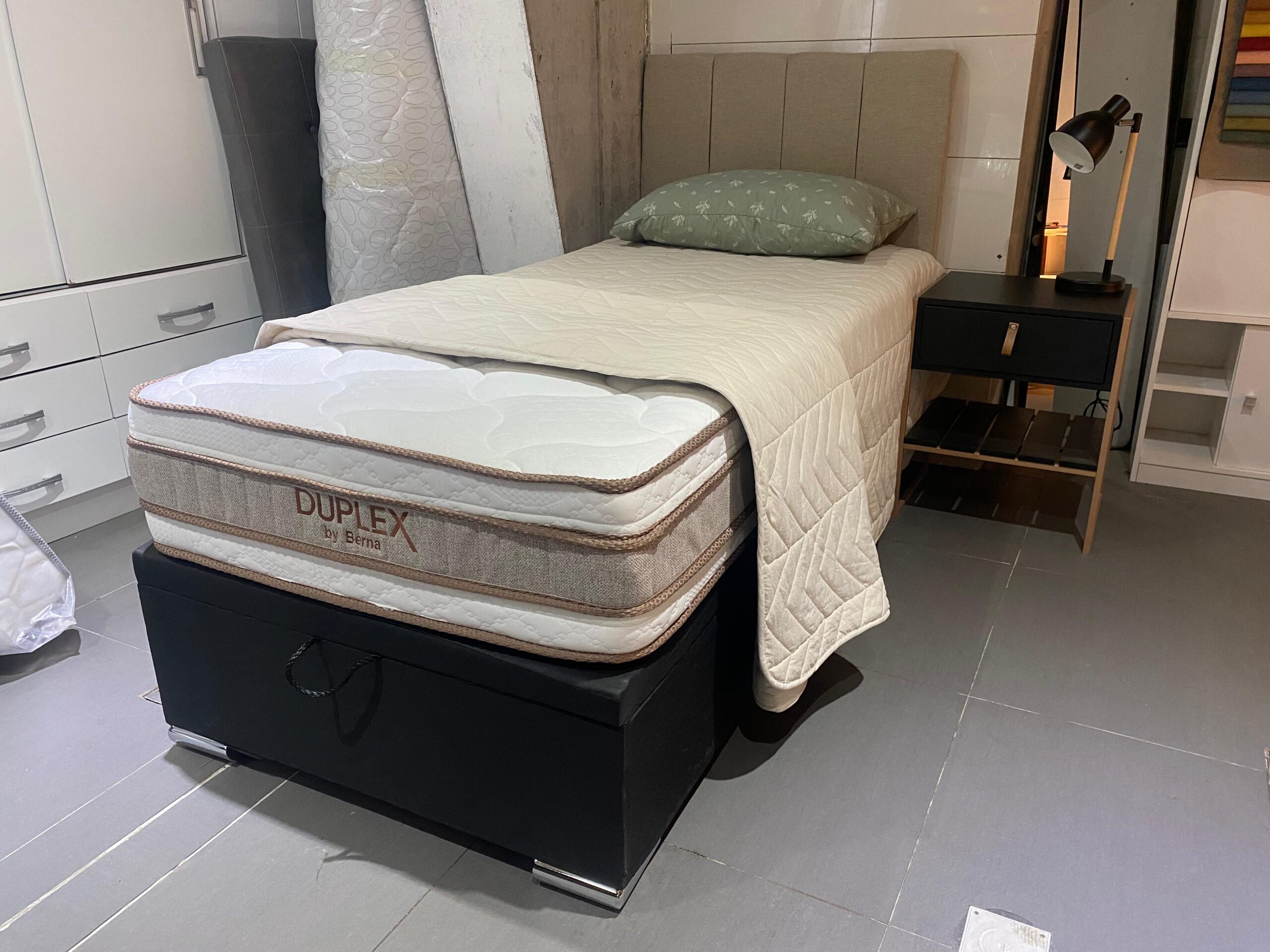Colchón Duplex Espuma + Box Baúl Negro - 1 Plaza - Imagen 7