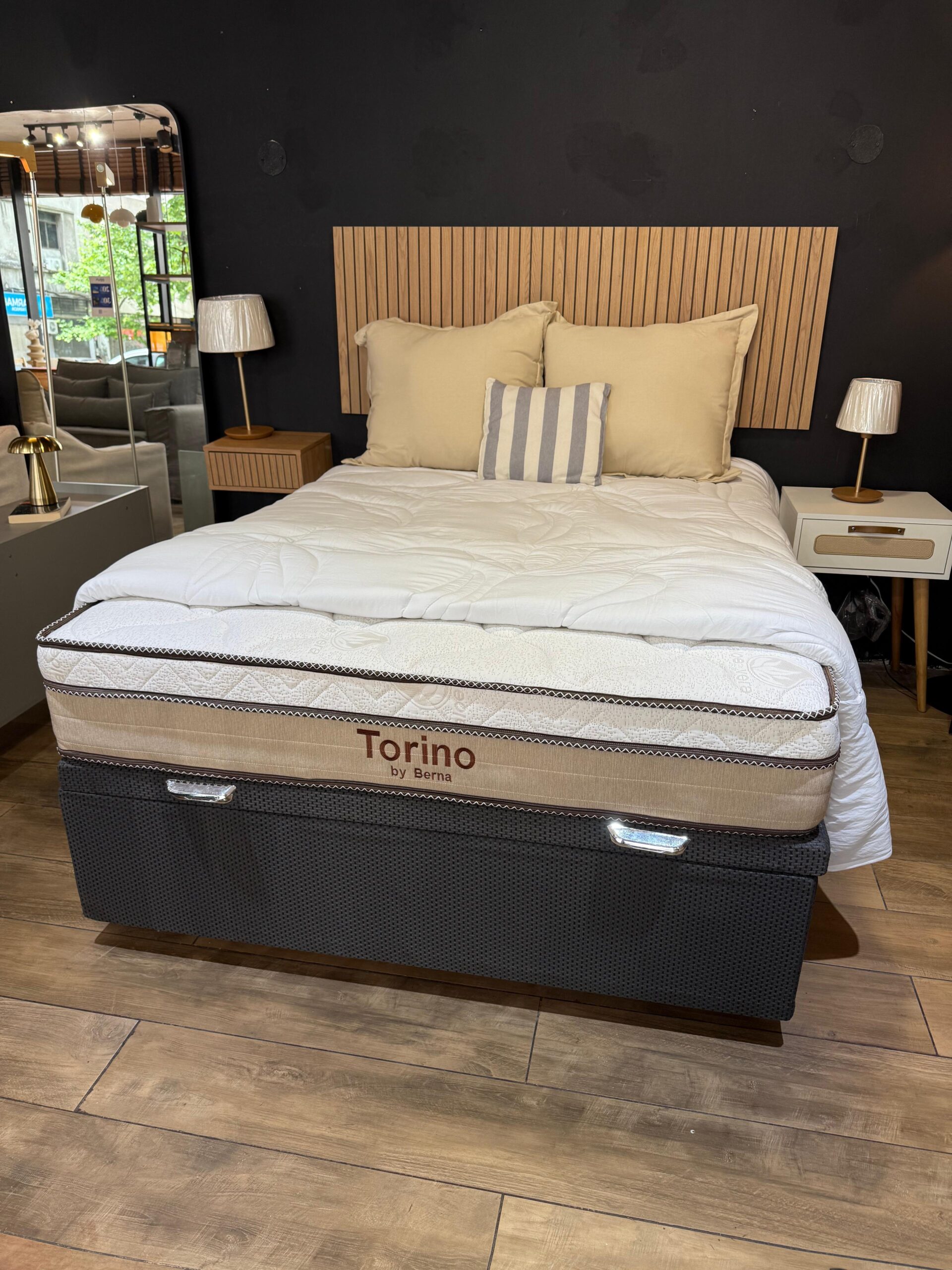 PREVENTA - Colchón Torino Espuma/Pillow Top + Box Baúl – 2 Plaza - Imagen 6