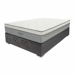 Colchón Roger Resortes Pocket + Pillow Firme Con Box Baul Fabela – 2 Plazas